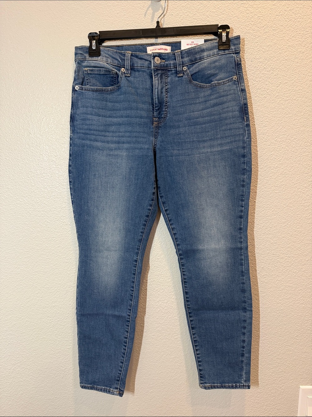 Lucky Brand Women's Ava Mid Rise Skinny Jeans in Medium Blue Wash NWT